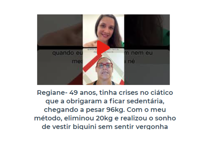 Neigme- 50 anos, artrose no joelho. Fez academia e caminhada por anos, sem resultado. Com o meu método, emagreceu 11kg e diminuiu 18cm de abdômen, sem dor (1)